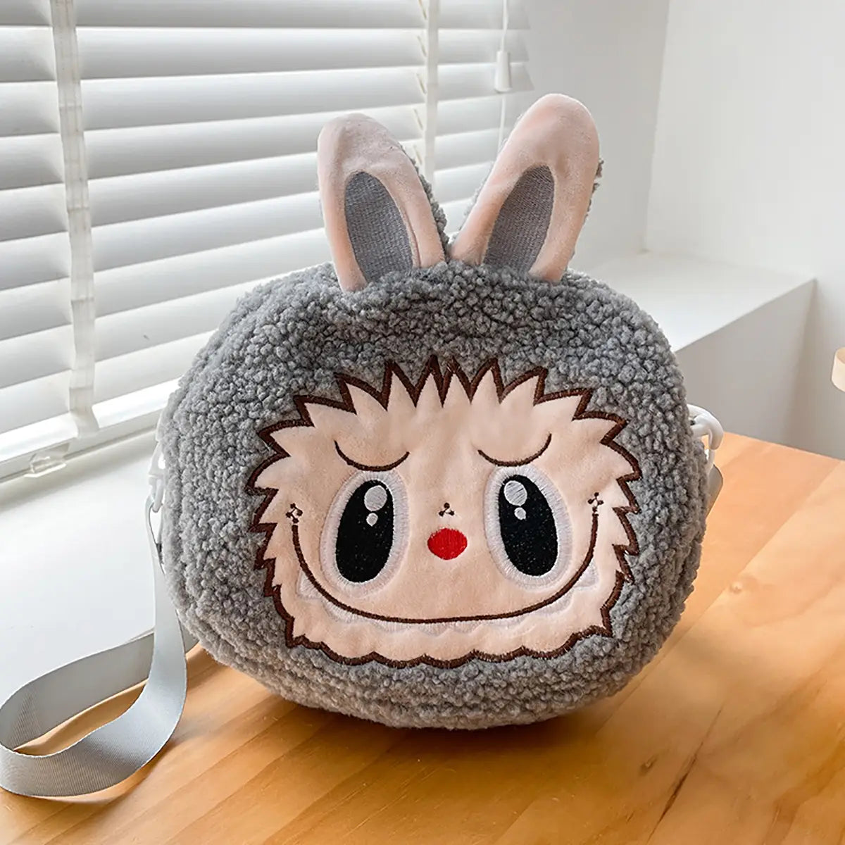 THE MONSTERS - BUBU-Bag Mini - flauschige Umhängetasche - grau