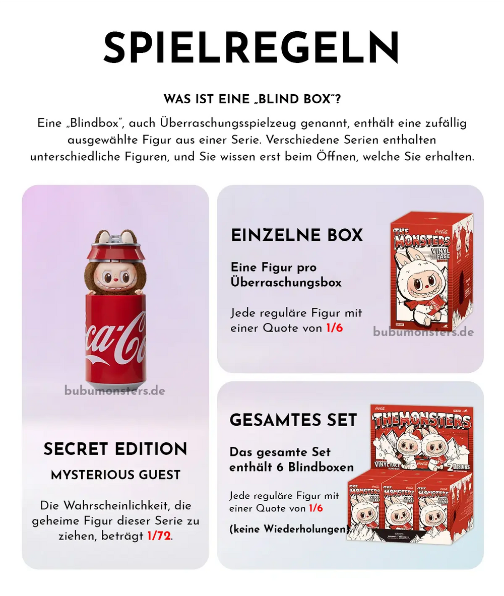 LABUBU The Monsters - Coca Cola Spielregeln