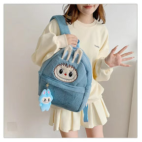 LABUBU BUBU - Flauschiger Rucksack blau